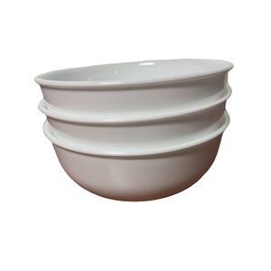 Corelle Winter Frost White Set 3 Dessert Bowls 5.5" Vitrelle USA